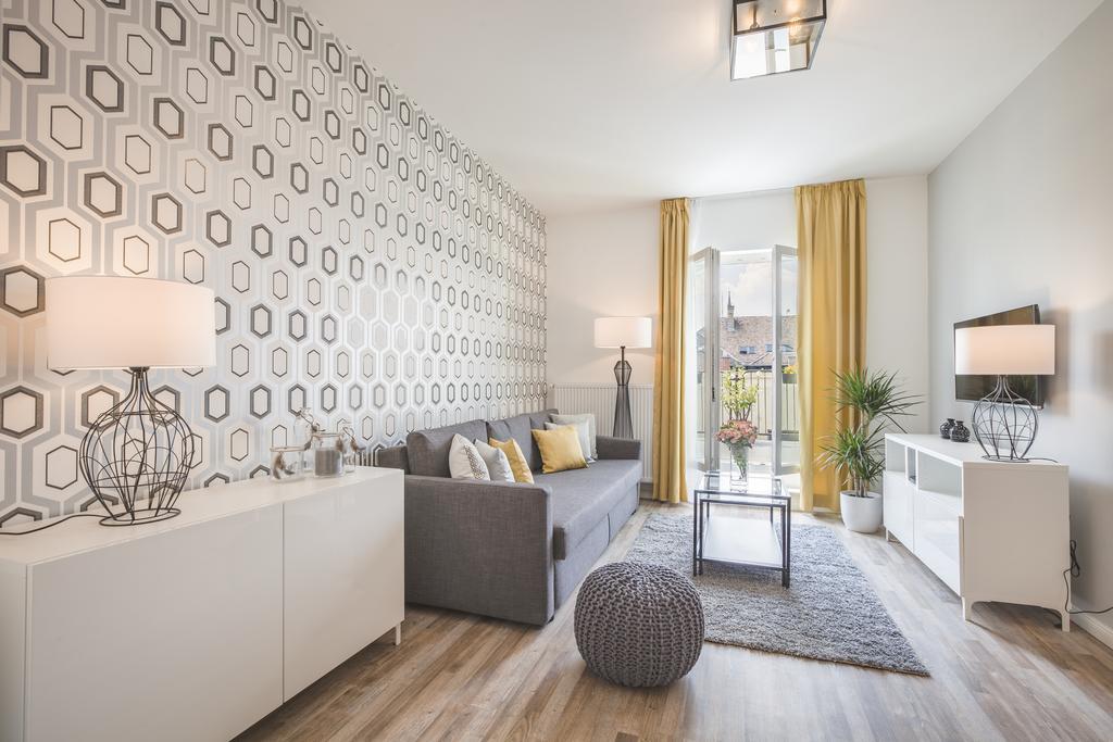 Terrace Apartments At City Park Budapest Rum bild